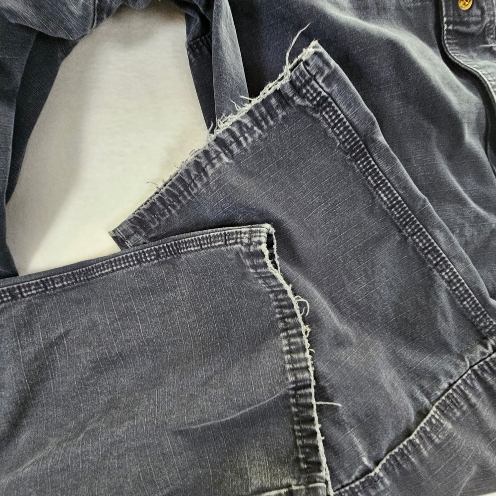 Wrangler RIGGS Workwear Mens Cargo Pants  Blue Cotton Ripstop double knee 35x34 - Picture 13 of 13
